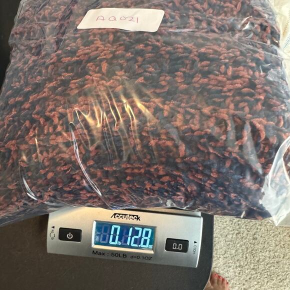 Soft Surroundings Women’s M Open Knit Pullover Sweater Rust Navy Textured Boho - Picture 7 of 7